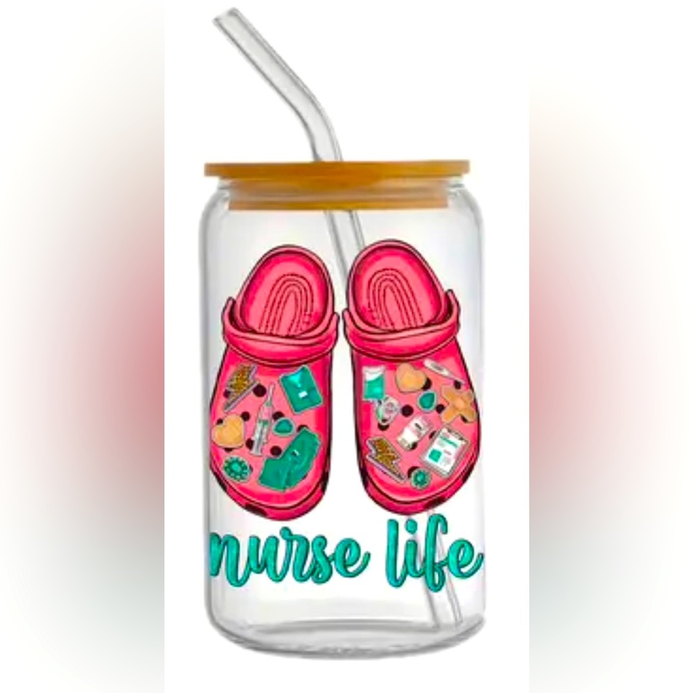 HANDMADE NURSE LIFE 16OZ BEER CAN TUMBLER